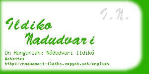 ildiko nadudvari business card